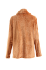 Clothing Production Feminine Plush Lapel Wool Coat 100% Polyetser S-3XL For Winter